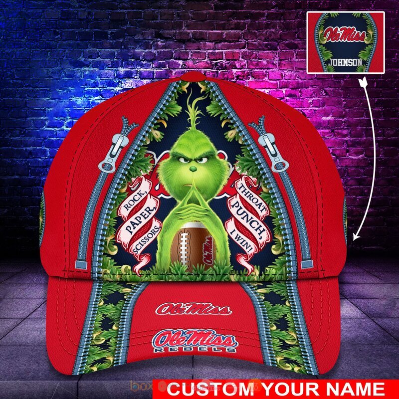 Personalized NCAA Ole Miss Rebels The Grinch Cap