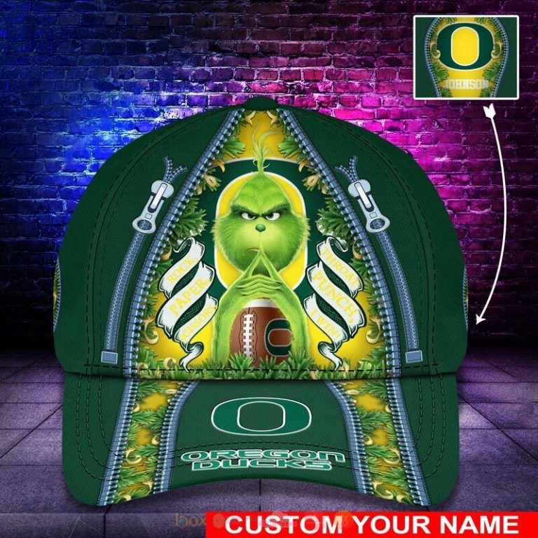 Personalized NCAA Oregon Ducks The Grinch Cap