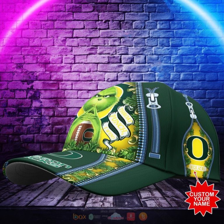 Personalized NCAA Oregon Ducks The Grinch Cap 1