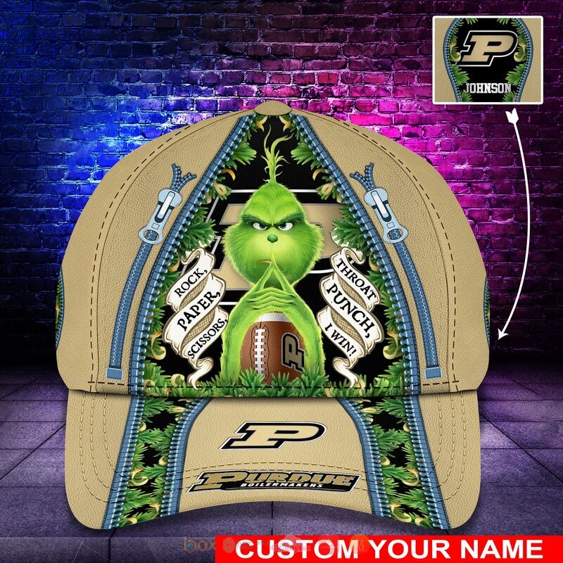 Personalized NCAA Purdue Boilermakers The Grinch Cap