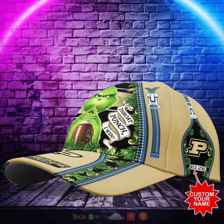 Personalized NCAA Purdue Boilermakers The Grinch Cap 1