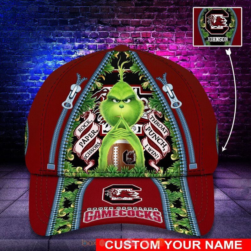 Personalized NCAA South Carolina Gamecocks The Grinch Cap