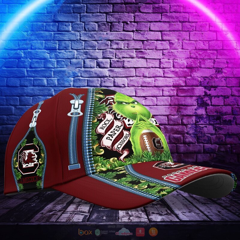 Personalized NCAA South Carolina Gamecocks The Grinch Cap 1 2