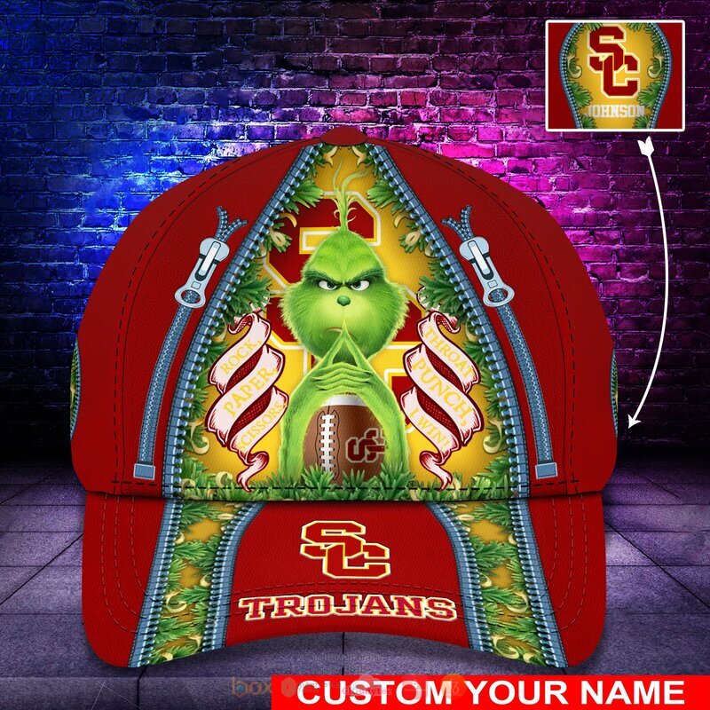 Personalized NCAA Usc Trojans The Grinch Cap