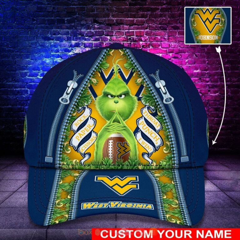 Personalized NCAA West Virginia Mountaineers The Grinch Cap