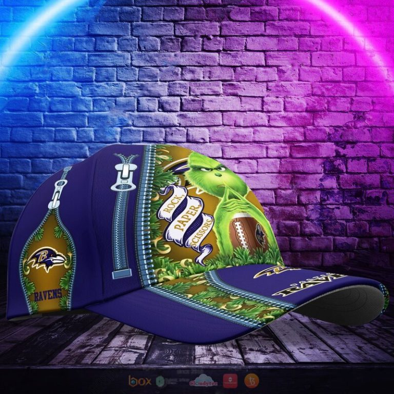 Personalized NFL Baltimore Ravens The Grinch Cap 1 2