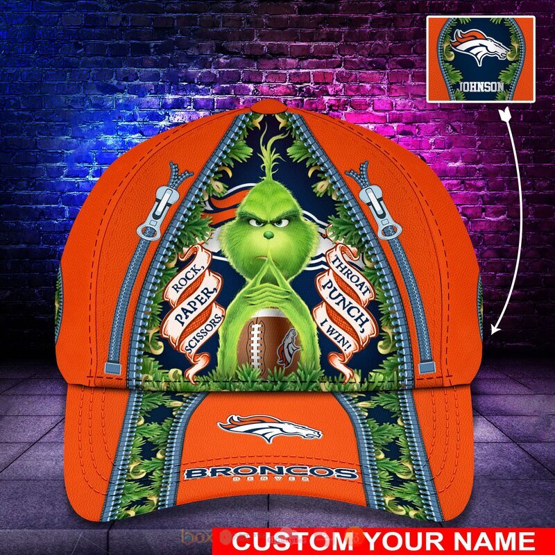 Personalized NFL Denver Broncos The Grinch Cap