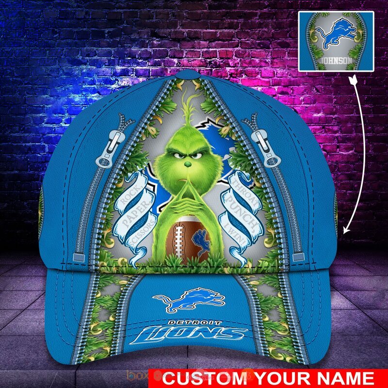 Personalized NFL Detroit Lions The Grinch Cap