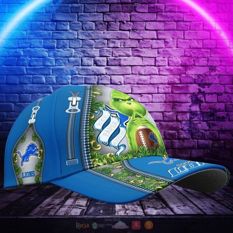 Personalized NFL Detroit Lions The Grinch Cap 1 2