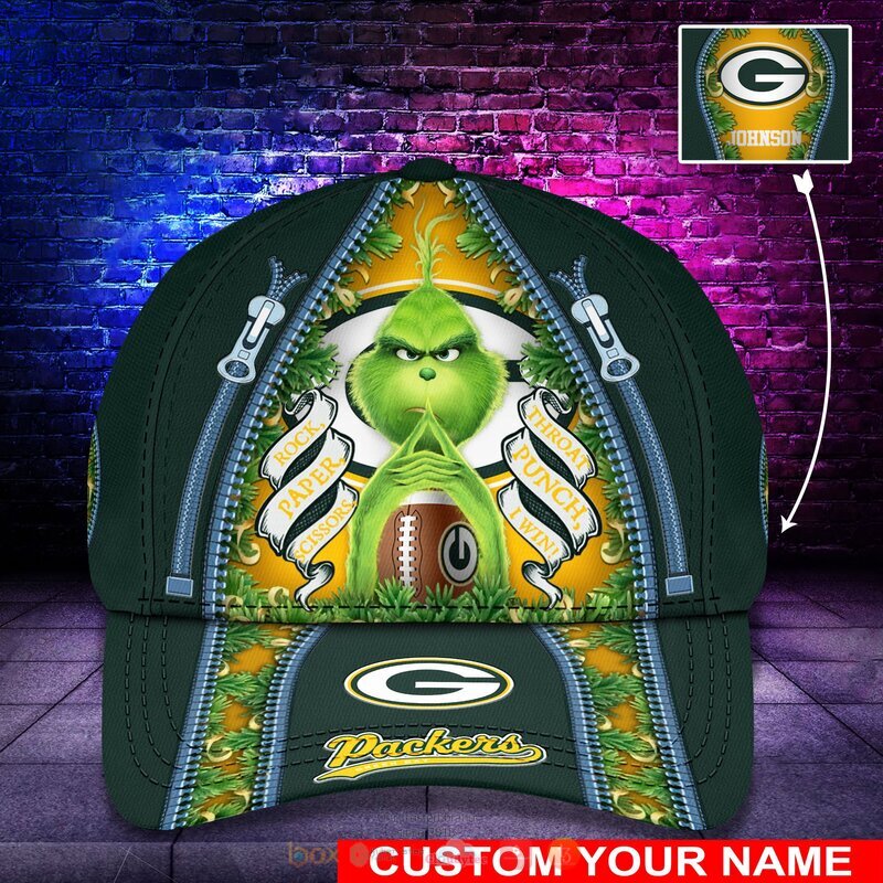 Personalized NFL Green Bay Packers The Grinch Cap