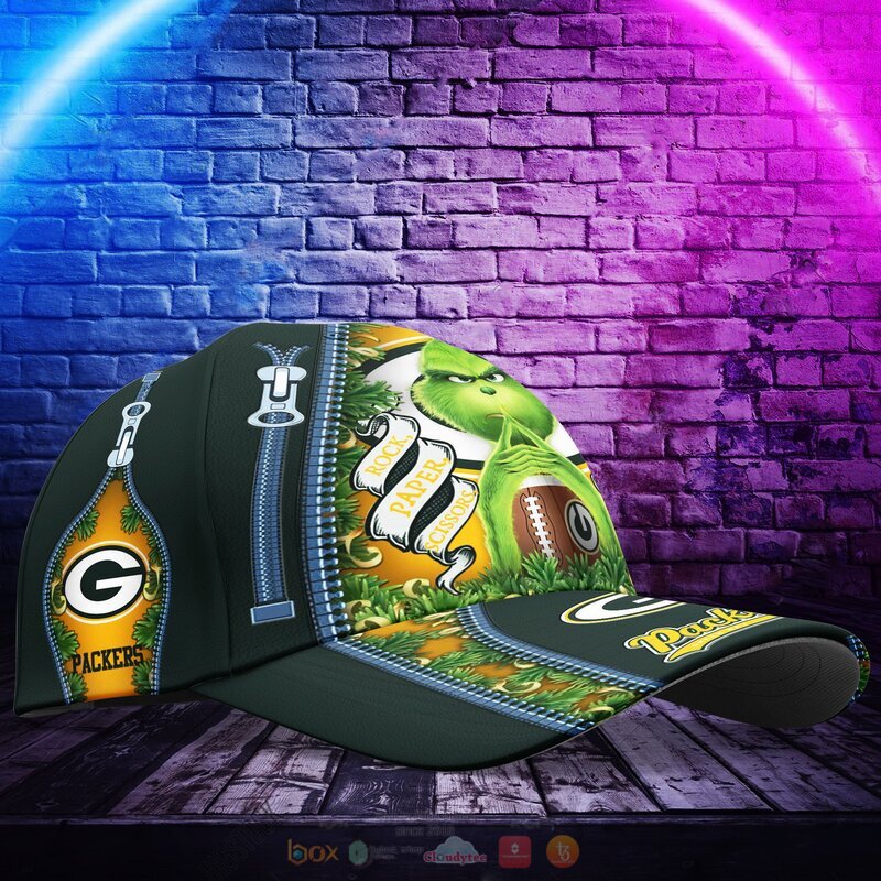 Personalized NFL Green Bay Packers The Grinch Cap 1 2