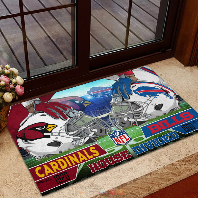 Personalized NFL Teams House Divided Doormat 1