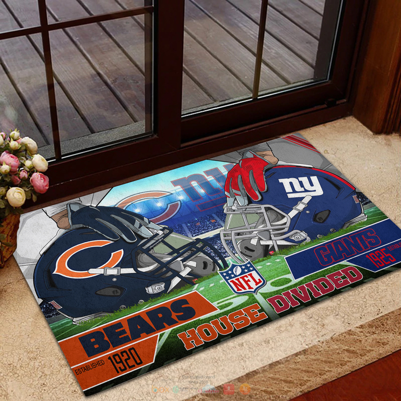 Personalized NFL Teams House Divided Doormat 1 2 3 4 5 6