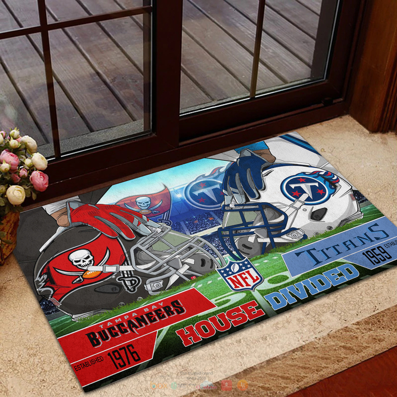 Personalized NFL Teams House Divided Doormat 1 2 3 4 5 6 7 8 9 10 11 12