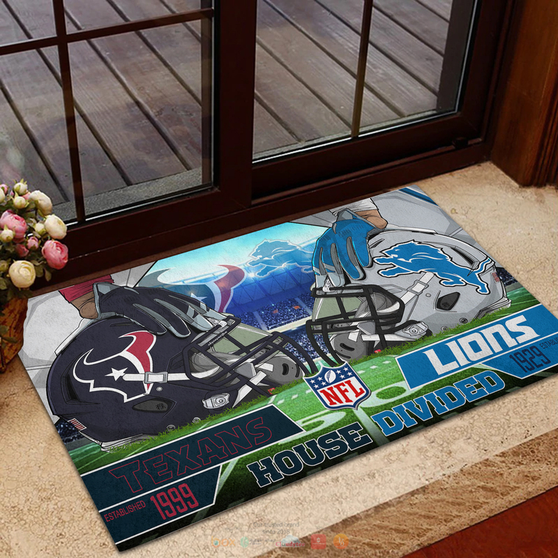 Personalized NFL Teams House Divided Doormat 1 2 3 4 5 6 7 8 9 10 11 12 13 14 15