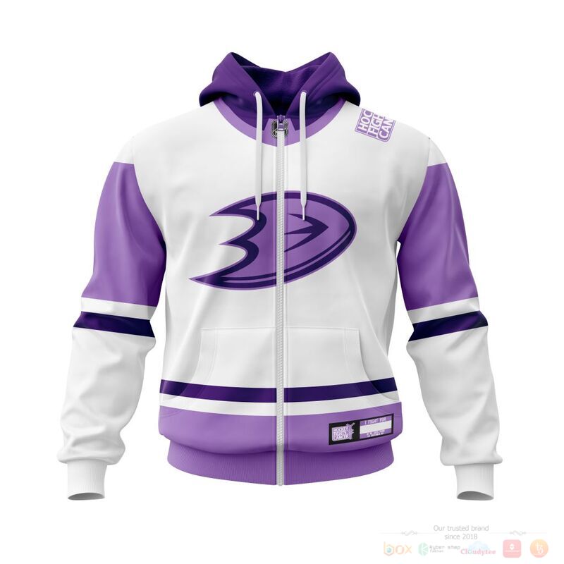 Personalized NHL Anaheim Ducks Fights Cancer 3d shirt hoodie 1