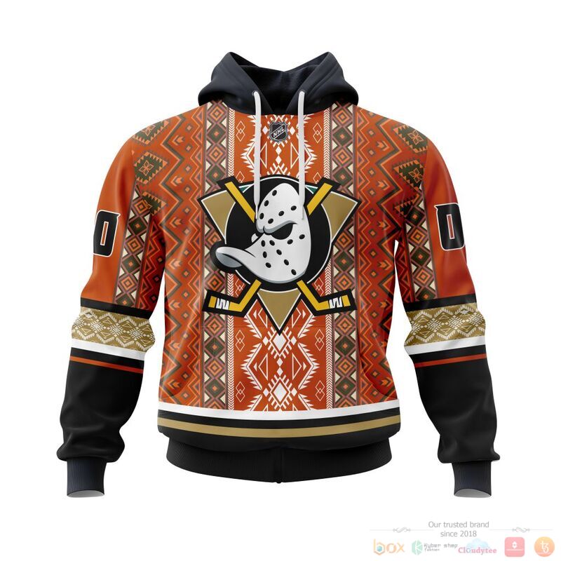 Personalized NHL Anaheim Ducks brocade pattern 3d shirt hoodie