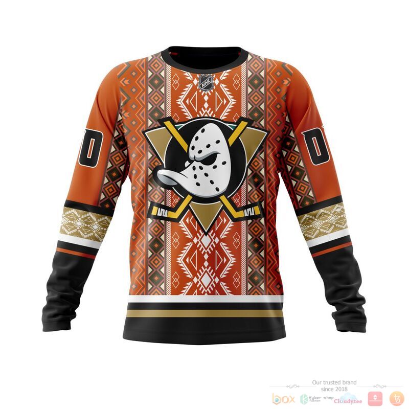 Personalized NHL Anaheim Ducks brocade pattern 3d shirt hoodie 1 2 3
