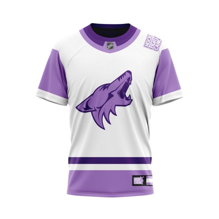 Personalized NHL Arizona Coyotes Fights Cancer 3d shirt hoodie 1 2 3 4 5 6