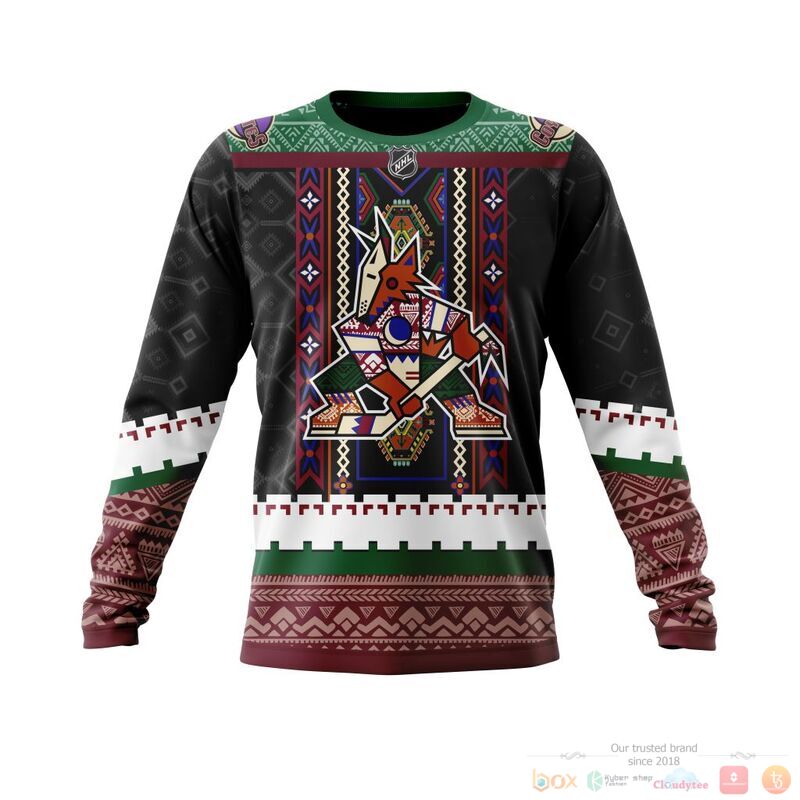 Personalized NHL Arizona Coyotes brocade pattern 3d shirt hoodie 1 2 3