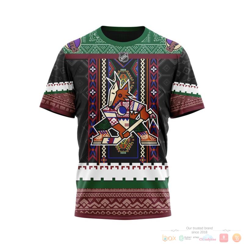 Personalized NHL Arizona Coyotes brocade pattern 3d shirt hoodie 1 2 3 4 5