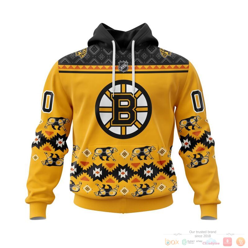 Personalized NHL Boston Bruins brocade pattern 3d shirt hoodie