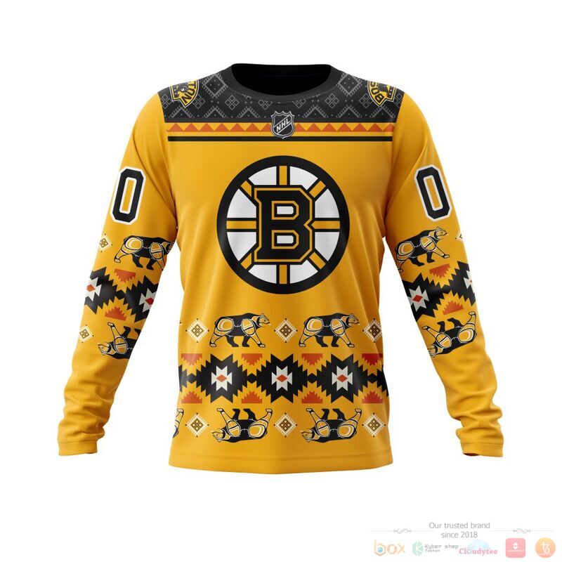 Personalized NHL Boston Bruins brocade pattern 3d shirt hoodie 1 2 3