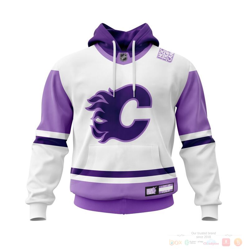 Personalized NHL Calgary Flames Fights Cancer 3d shirt hoodie