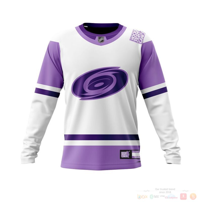 Personalized NHL Carolina Hurricanes Fights Cancer 3d shirt hoodie 1 2 3 4