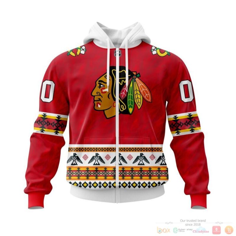 Personalized NHL Chicago BlackHawks brocade pattern 3d shirt hoodie 1