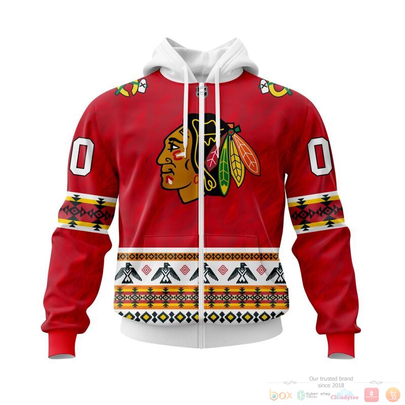 Personalized NHL Chicago BlackHawks brocade pattern 3d shirt hoodie 1