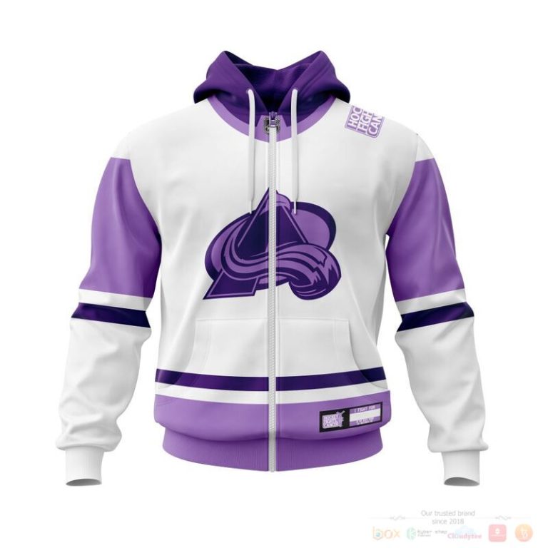 Personalized NHL Colorado Avalanche Fights Cancer 3d shirt hoodie 1