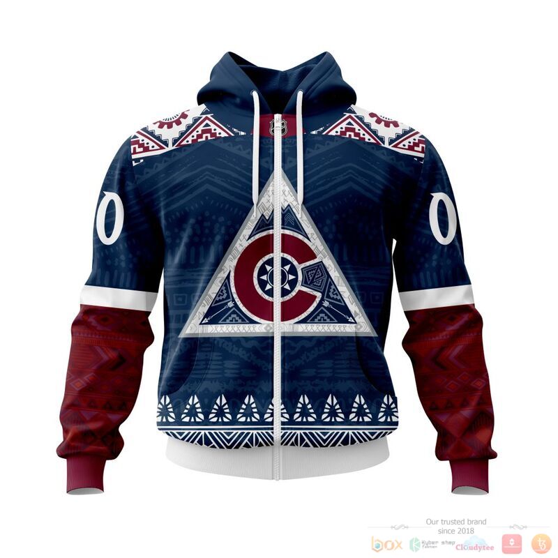 Personalized NHL Colorado Avalanche brocade pattern 3d shirt hoodie 1