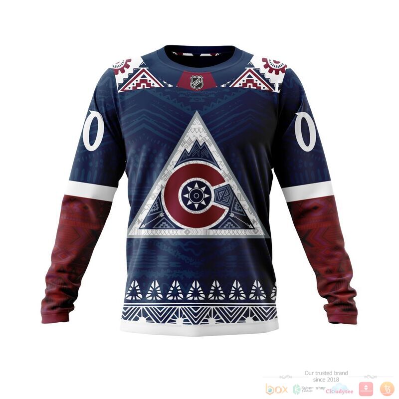 Personalized NHL Colorado Avalanche brocade pattern 3d shirt hoodie 1 2 3