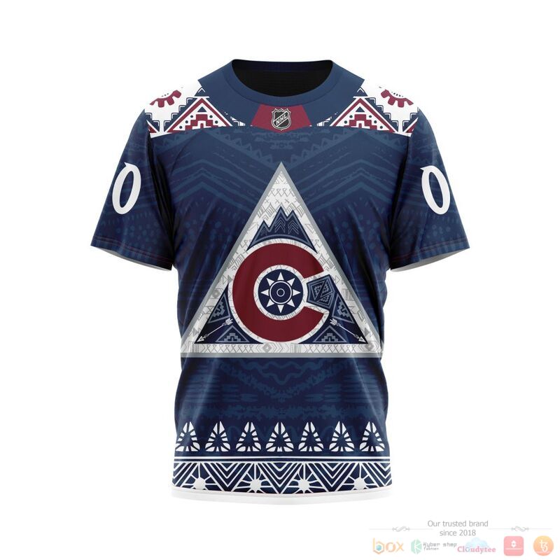 Personalized NHL Colorado Avalanche brocade pattern 3d shirt hoodie 1 2 3 4 5
