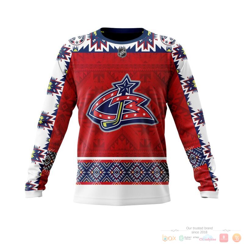 Personalized NHL Columbus Blue Jackets brocade pattern 3d shirt hoodie 1 2 3