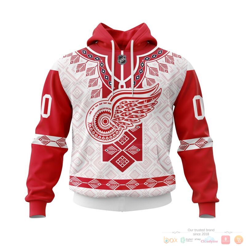 Personalized NHL Detroit Red Wings brocade pattern 3d shirt hoodie