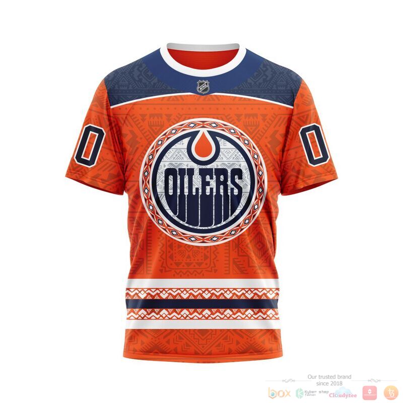Personalized NHL Edmonton Oilers brocade pattern 3d shirt hoodie 1 2 3 4 5
