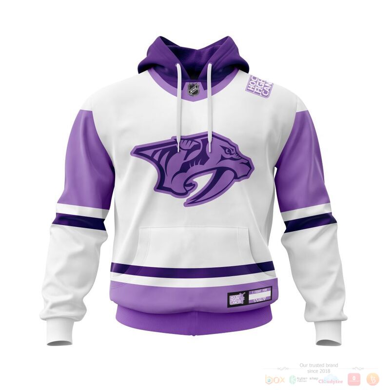 Personalized NHL Nashville Predators Fights Cancer 3d shirt hoodie