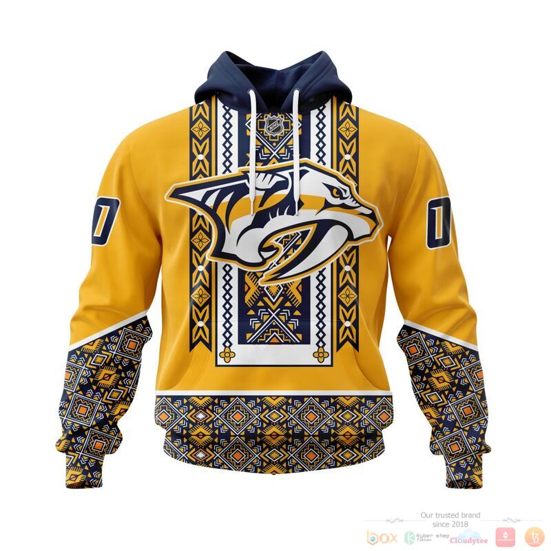 Personalized NHL Nashville Predators brocade pattern 3d shirt hoodie
