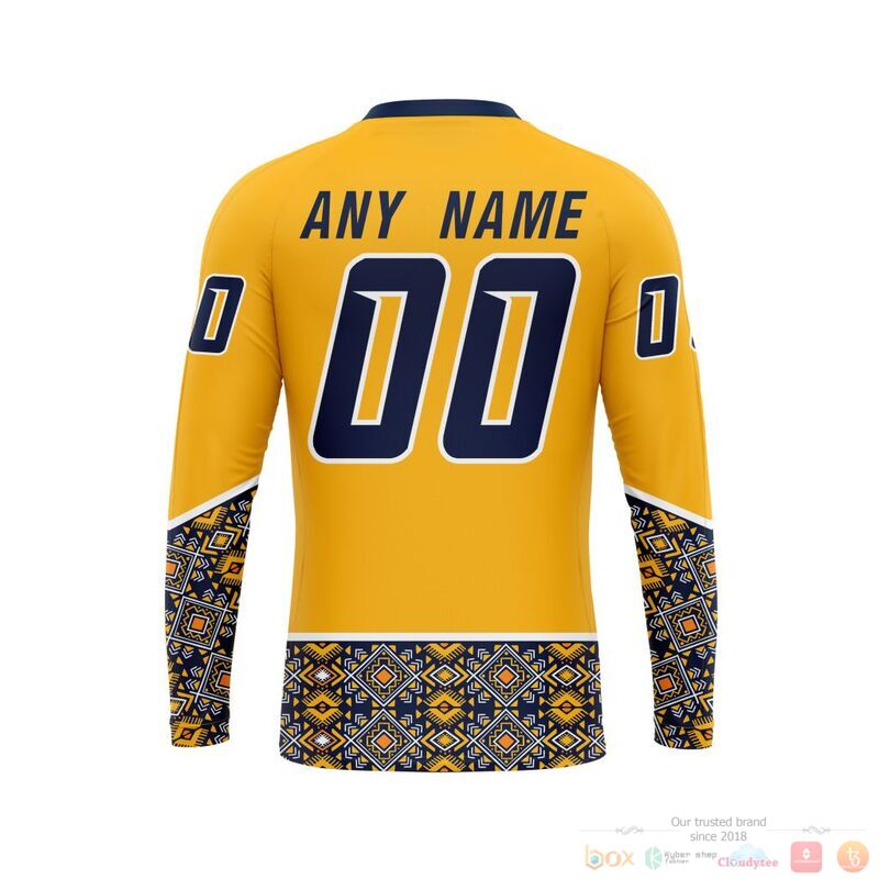 Personalized NHL Nashville Predators brocade pattern 3d shirt hoodie 1 2 3 4
