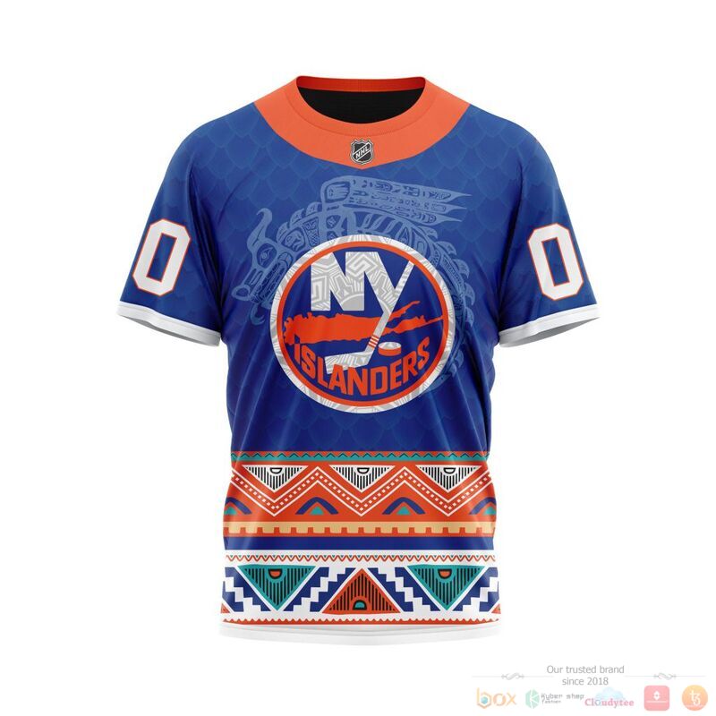 Personalized NHL New York Islanders brocade pattern 3d shirt hoodie 1 2 3 4 5