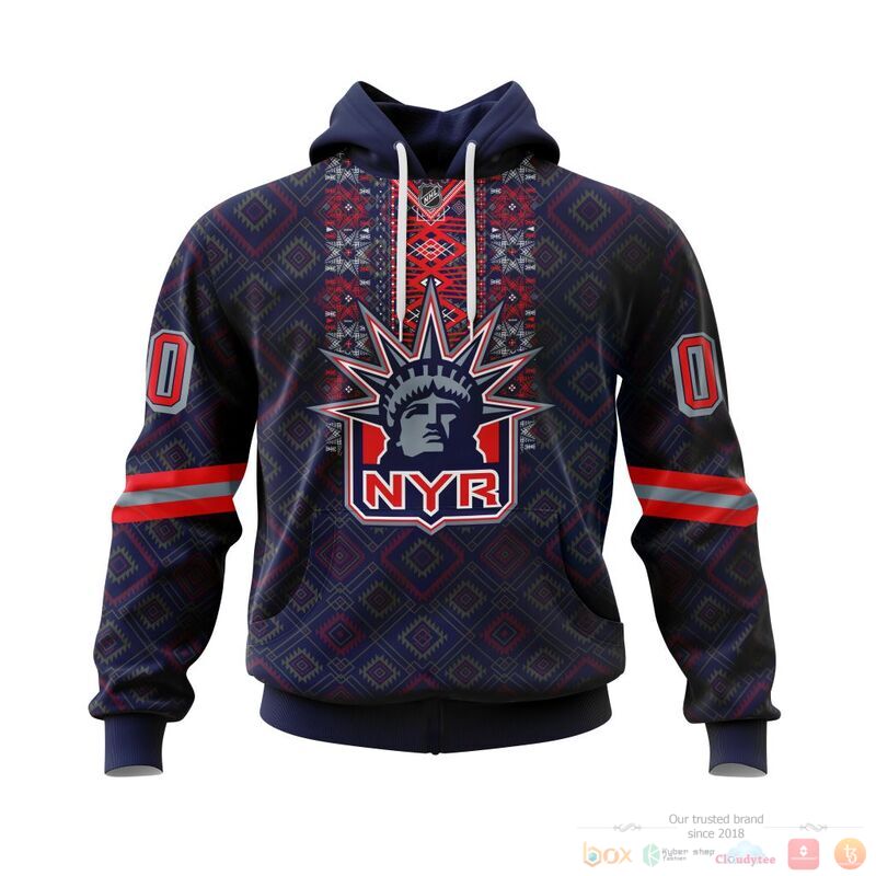 Personalized NHL New York Rangers brocade pattern 3d shirt hoodie