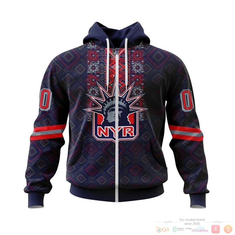 Personalized NHL New York Rangers brocade pattern 3d shirt hoodie 1