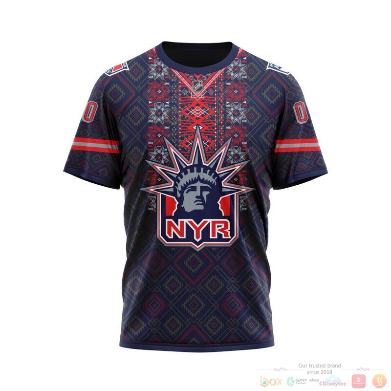 Personalized NHL New York Rangers brocade pattern 3d shirt hoodie 1 2 3 4 5