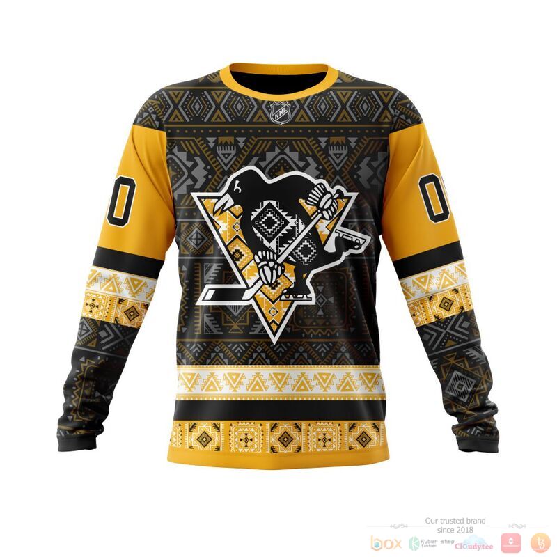 Personalized NHL Pittsburgh Penguins brocade pattern 3d shirt hoodie 1 2 3