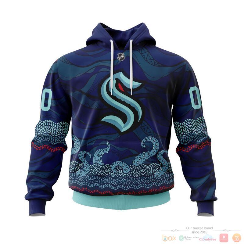 Personalized NHL Seattle Kraken brocade pattern 3d shirt hoodie