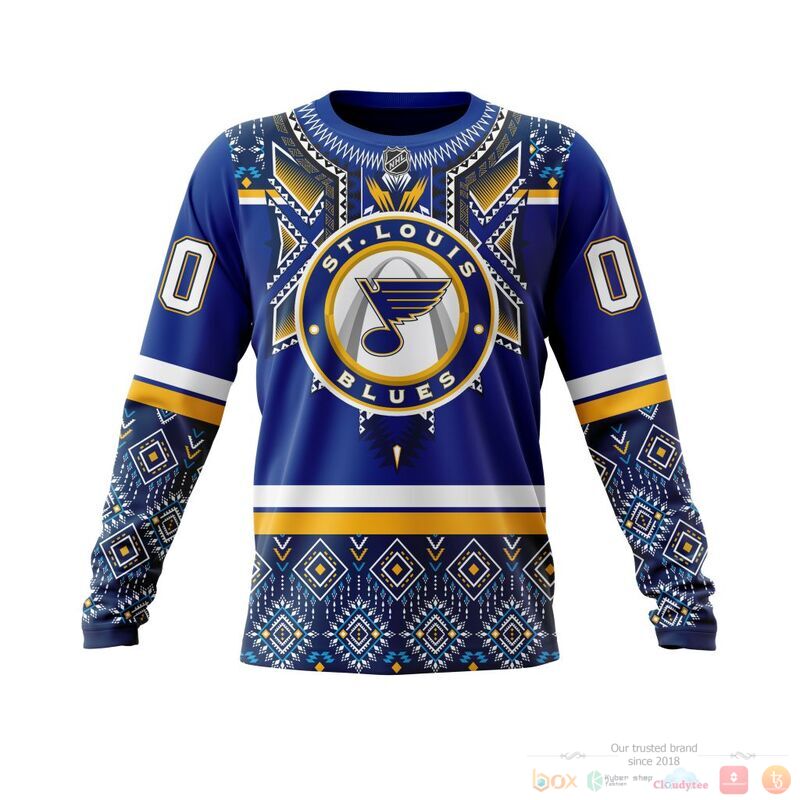 Personalized NHL St Louis Blues brocade pattern 3d shirt hoodie 1 2 3