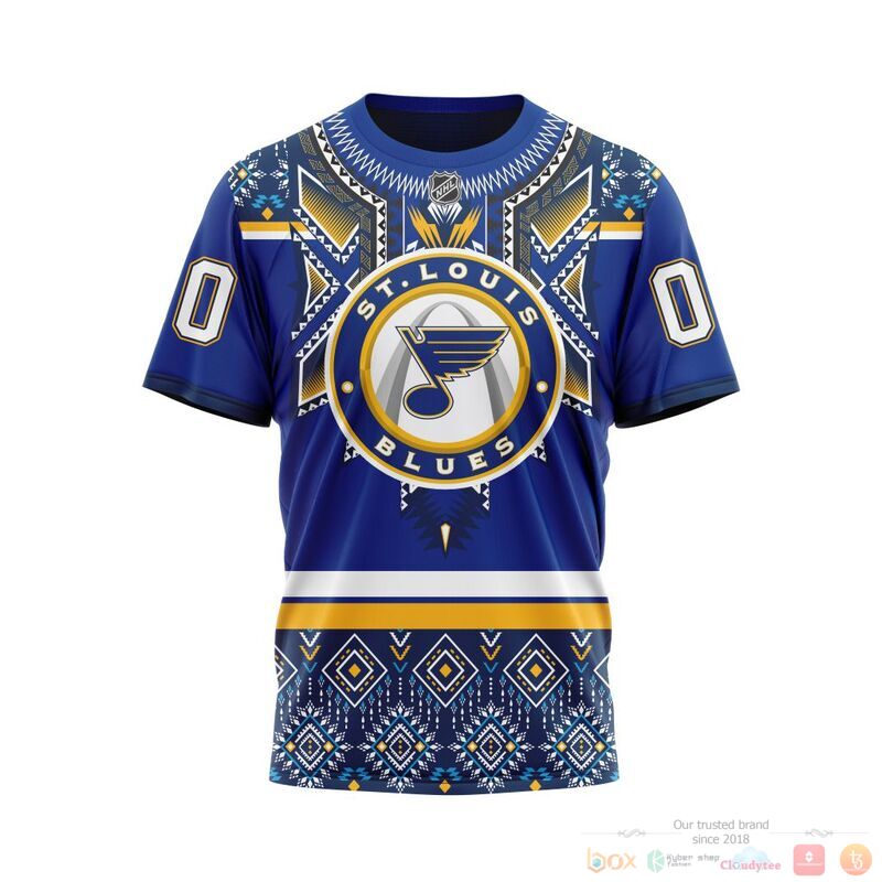 Personalized NHL St Louis Blues brocade pattern 3d shirt hoodie 1 2 3 4 5