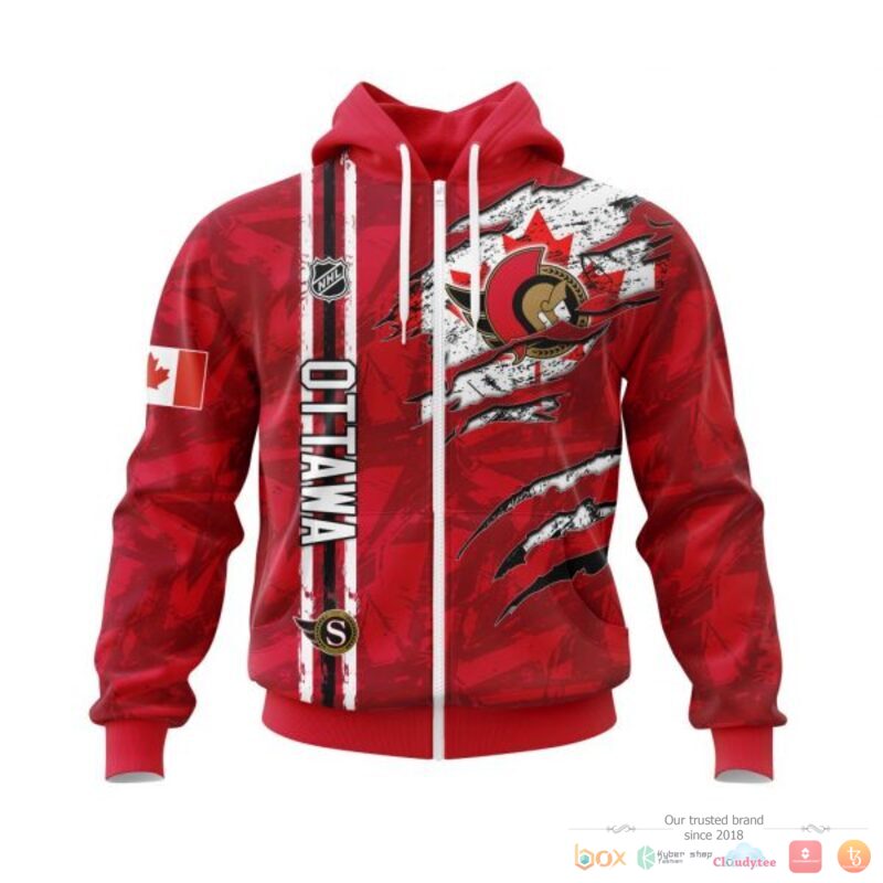 Personalized Ottawa Senators With Canada Flag 3d shirt hoodie 1